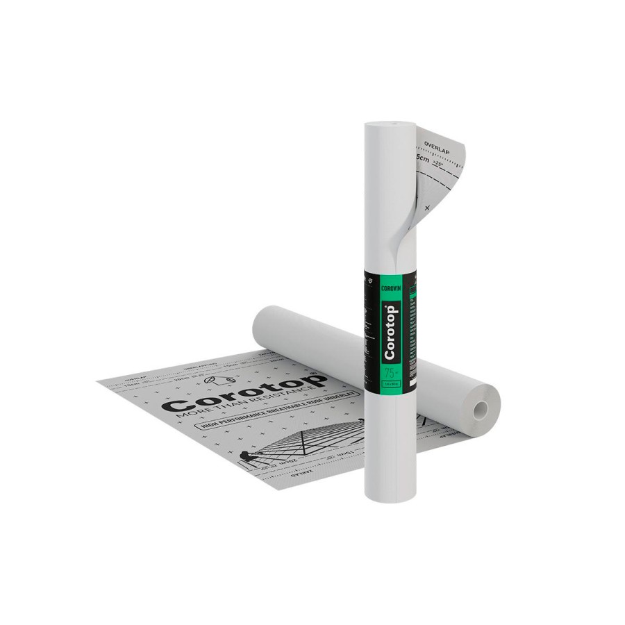 Мембрана высокопаропроницаемая ветроизоляционная Corotop Corovin 100 г м2 (75 м2)